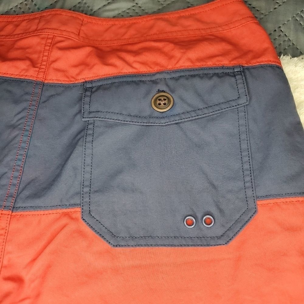 NÜCO RED AND BLUE COLORBLOCK SWIM TRUNK - Picture 5 of 10